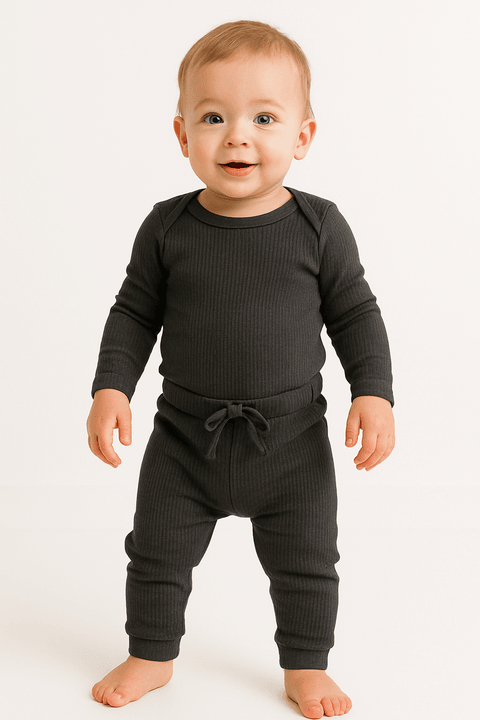 Conjunto Canelado Light Longo - Chumbo - Ame Kids