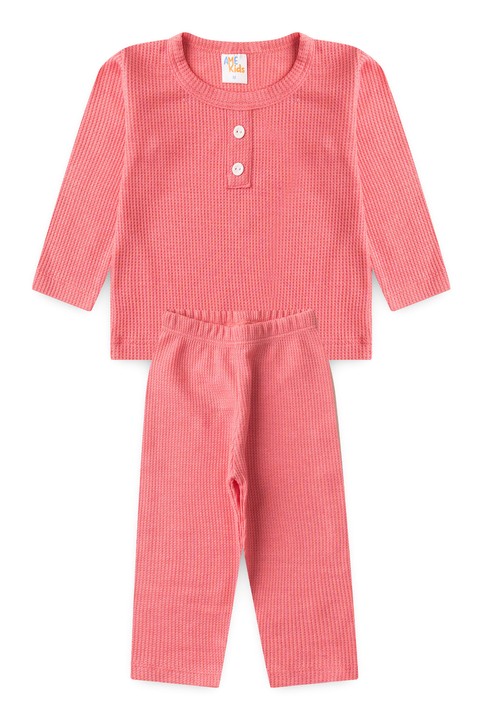 Conjunto Blusa Manga Longa e Calça Moscou - Pêssego - Ame Kids