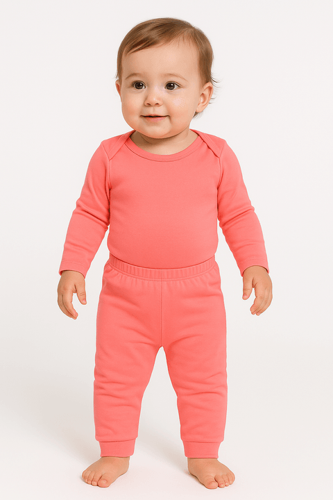 Conjunto Body e Calça Térmica - Rosa Neon - Ame Kids