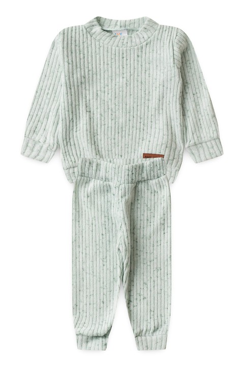 Conjunto Blusa Manga Longa e Calça Brush - Verde - Ame Kids