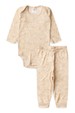 Conjunto Canelado Light Longo - Ursinho Bege - Ame Kids