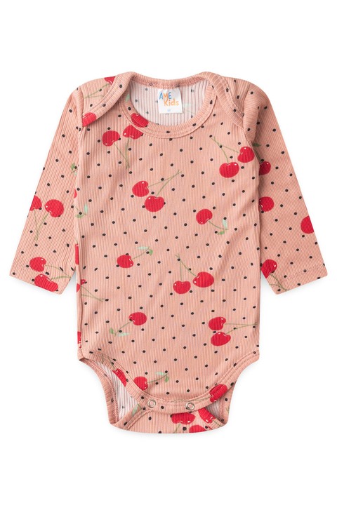 Conjunto Canelado Light Longo - Cereja Rosê - Ame Kids
