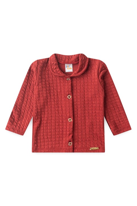 Conjunto Blusa e Calça Bubble Menina - Vermelho - Ame Kids