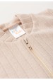 Conjunto Casaco Zíper e Calça Moletom - Areia - Ame Kids