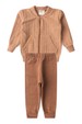 Conjunto Casaco Zíper e Calça Moletom - Avelã - Ame Kids