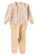 Conjunto Casaco Zíper e Calça Moletom - Areia - Ame Kids