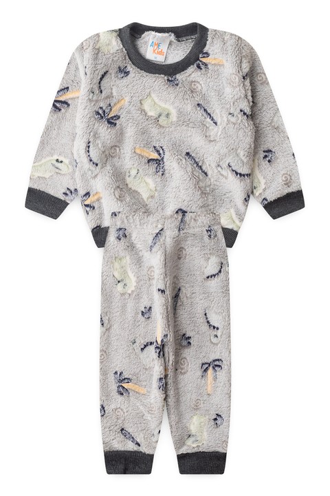 Conjunto Casaco e Calça Fleece - Dinossauro - Ame Kids
