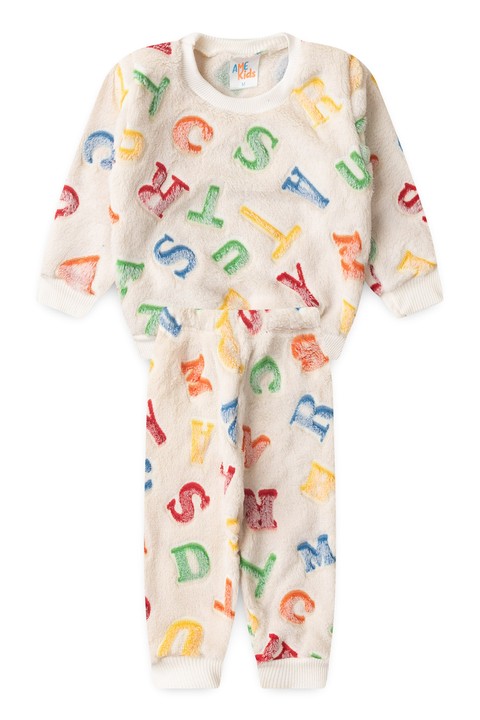 Conjunto Casaco e Calça Fleece - Letras - Ame Kids