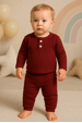 Conjunto Blusa Manga Longa e Calça Moscou - Bordô - Ame Kids