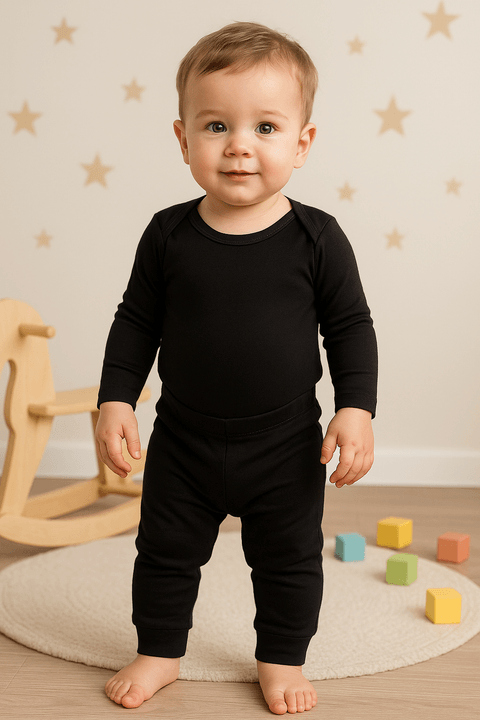 Conjunto Body e Calça Térmica - Preto  - Ame Kids
