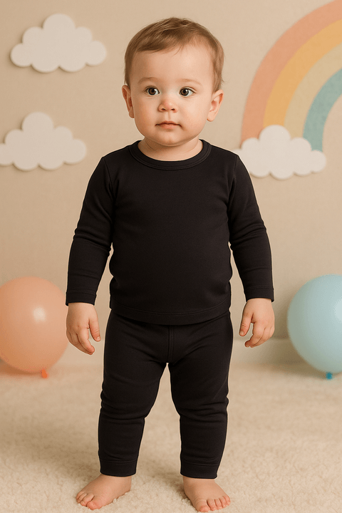 Conjunto Blusa e Calça Térmica - Preto - Ame Kids