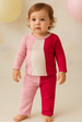 Conjunto Blusa e Calça Santorini Tricolor -  Tricolor Rosa Bebê - Ame Kids