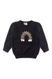 Conjunto Blusa Pompom Manga Longa e Calça Moletom - Preto - Ame Kids