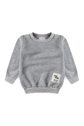 Conjunto Blusa Manga Longa e Calça Moletom - Mescla - Ame Kids