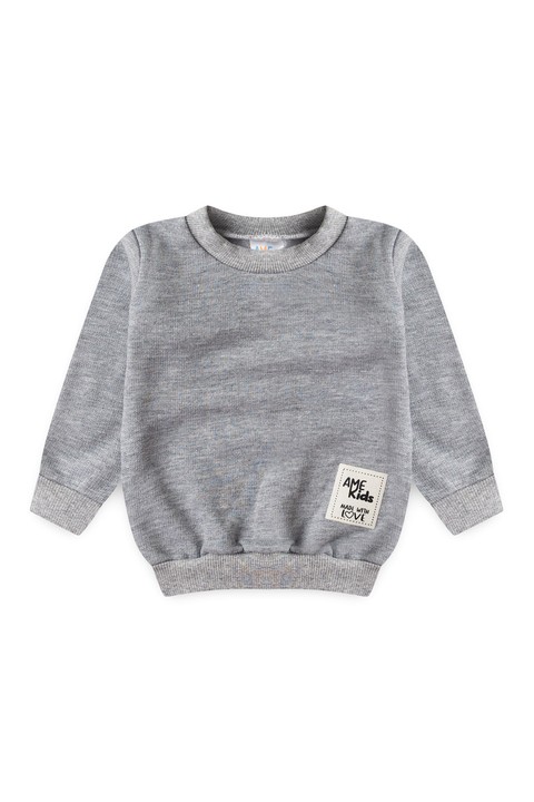 Conjunto Blusa Manga Longa e Calça Moletom - Mescla - Ame Kids