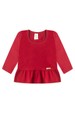 Conjunto Blusa com Babado e Calça Menina - Vermelho - Ame Kids