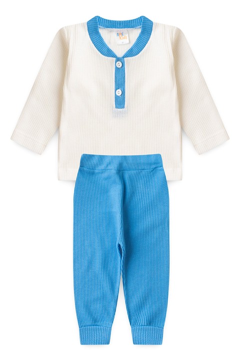 Conjunto Blusa Manga Longa e Calça Moscou - Azul - Ame Kids