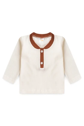 Conjunto Blusa Manga Longa e Calça Moscou - Avelã - Ame Kids