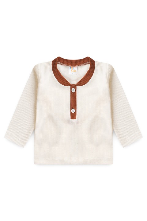 Conjunto Blusa Manga Longa e Calça Moscou - Avelã - Ame Kids