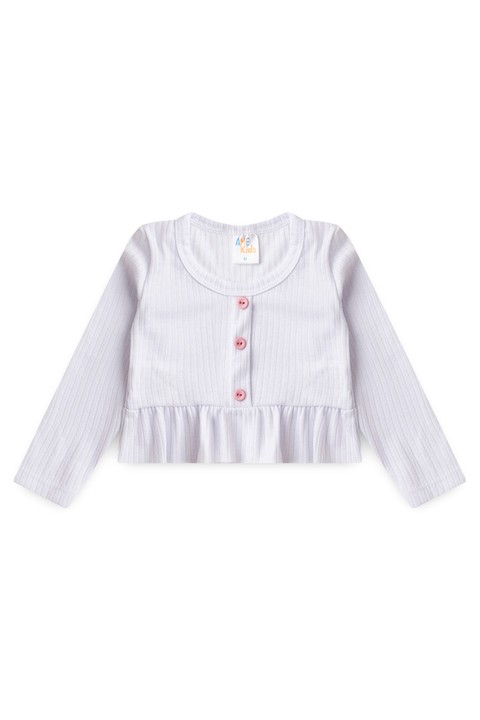 Conjunto Bata e Calça Bubble Menina - Rosa Bebê - Ame Kids