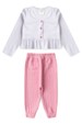 Conjunto Bata e Calça Bubble Menina - Rosa Bebê - Ame Kids