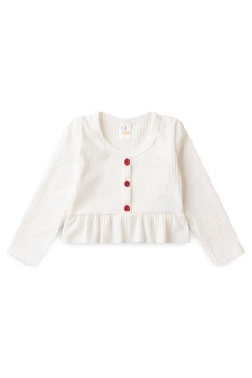 Conjunto Bata e Calça Bubble Menina - Vermelho - Ame Kids