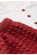 Conjunto Bata e Calça Bubble Menina - Vermelho - Ame Kids