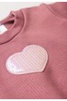 Conjunto Blusa Manga Longa Coração e Calça Moletom - Rosê - Ame Kids