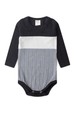 Conjunto Body Tricolor Canelado Menino - Preto - Ame Kids