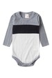 Conjunto Body Tricolor Canelado Menino - Mescla - Ame Kids