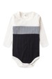 Conjunto Body Tricolor Canelado Menino - Off-White - Ame Kids