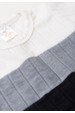 Conjunto Body Tricolor Canelado Menino - Off-White - Ame Kids