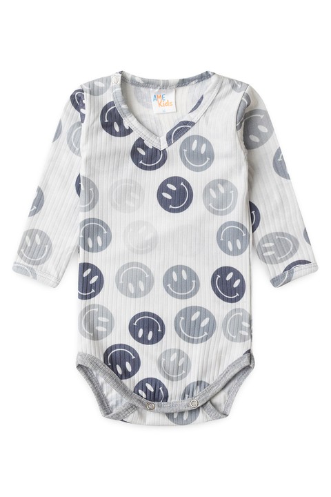 Conjunto Body Canelado Menino - Smile - Ame Kids