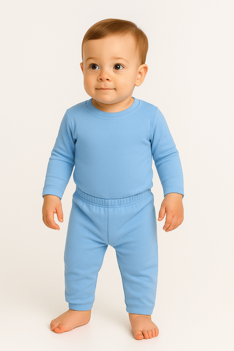 Conjunto Infatil Bebê Blusa e Calça Térmica - Azul Bebê - Ame Kids
