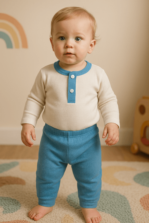 Conjunto Blusa Manga Longa e Calça Moscou - Azul - Ame Kids