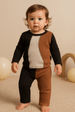 Conjunto Blusa e Calça Santorini Tricolor -  Tricolor  Preto - Ame Kids