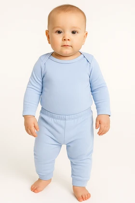 Conjunto Body e Calça Térmica - Azul Bebê - Ame Kids