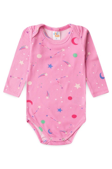 Conjunto Canelado Light Longo - Espaço Rosa - Ame Kids