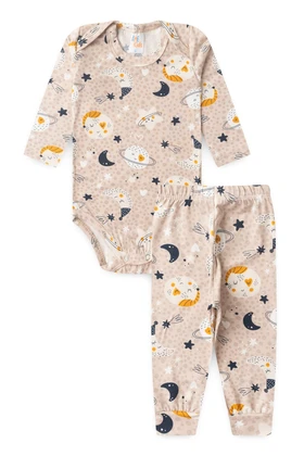Conjunto Suede Longo Estampado - Soninho - Ame Kids