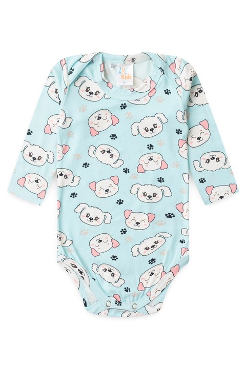 Conjunto Suede Longo Estampado - Cachorrinho - Ame Kids