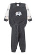 Conjunto Blusa Manga Longa e Calça Moletom - Elefante Mescla - Ame Kids