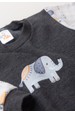 Conjunto Blusa Manga Longa e Calça Moletom - Elefante Mescla - Ame Kids