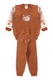 Conjunto Blusa Manga Longa e Calça Moletom - Ursinho Avelã - Ame Kids
