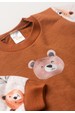 Conjunto Blusa Manga Longa e Calça Moletom - Ursinho Avelã - Ame Kids