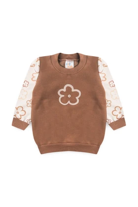 Conjunto Blusa Manga Longa e Calça Moletom - Flor Areia - Ame Kids