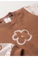 Conjunto Blusa Manga Longa e Calça Moletom - Flor Areia - Ame Kids