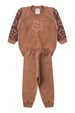 Conjunto Blusa Manga Longa e Calça Moletom - Flor Avelã - Ame Kids