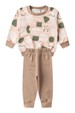Conjunto Blusa Estampada Manga Longa e Calça - Caqui - Ame Kids