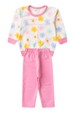 Conjunto Blusa Manga Longa e Calça Moletom - Flores Rosa - Ame Kids