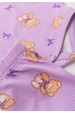 Conjunto Canelado Light Longo - Urso Lilás - Ame Kids